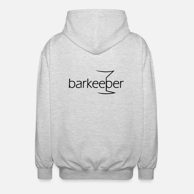 barkeeper (e, 1c) - Unisex Hooded Jacket - light heather grey