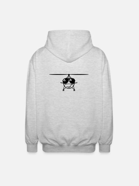 Helicopter Helicopter Sunglasses - Unisex Hooded Jacket - light heather grey