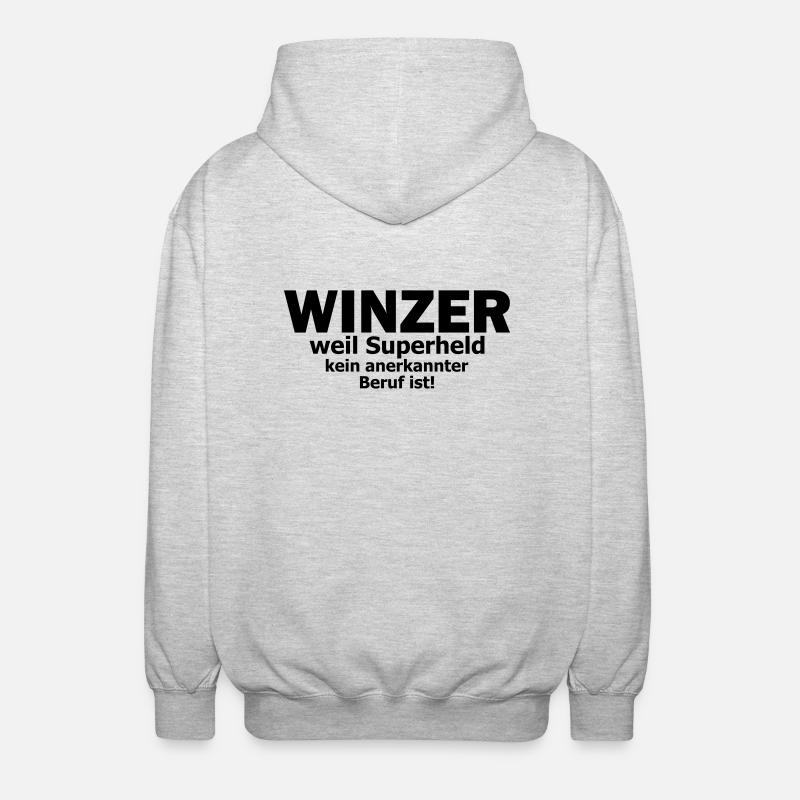 Winzer - Unisex Kapuzenjacke - Hellgrau meliert
