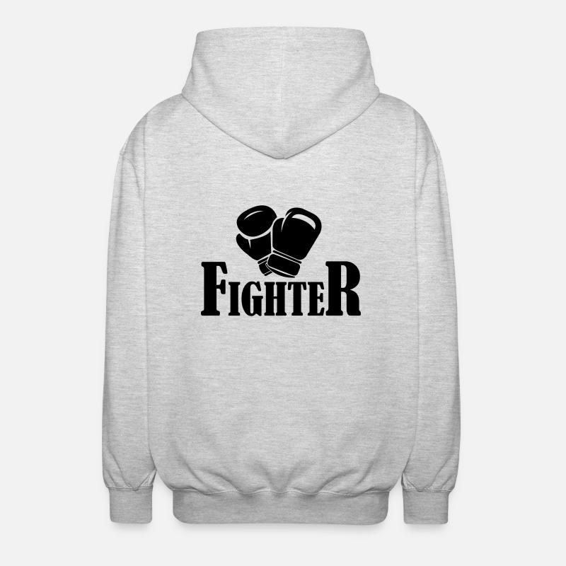 fighter - Veste à capuche unisexe - gris clair chiné