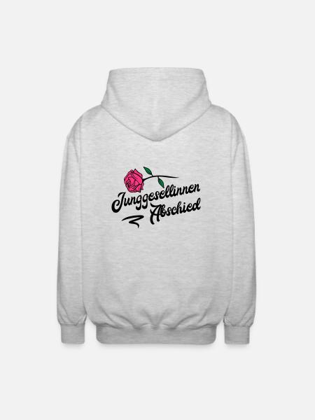 junggesellinnen abschied rose - Unisex Kapuzenjacke - Hellgrau meliert