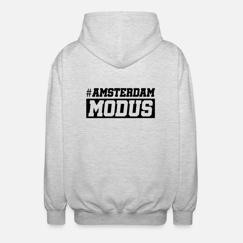 amsterdam modus design - Unisex Kapuzenjacke - Hellgrau meliert