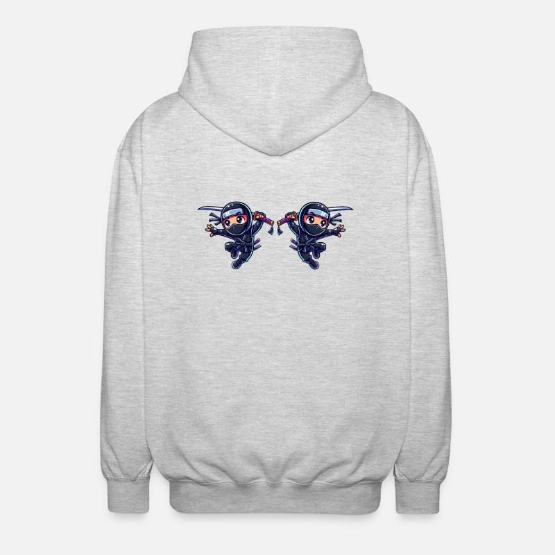 ninja 2 - Unisex Kapuzenjacke - Hellgrau meliert