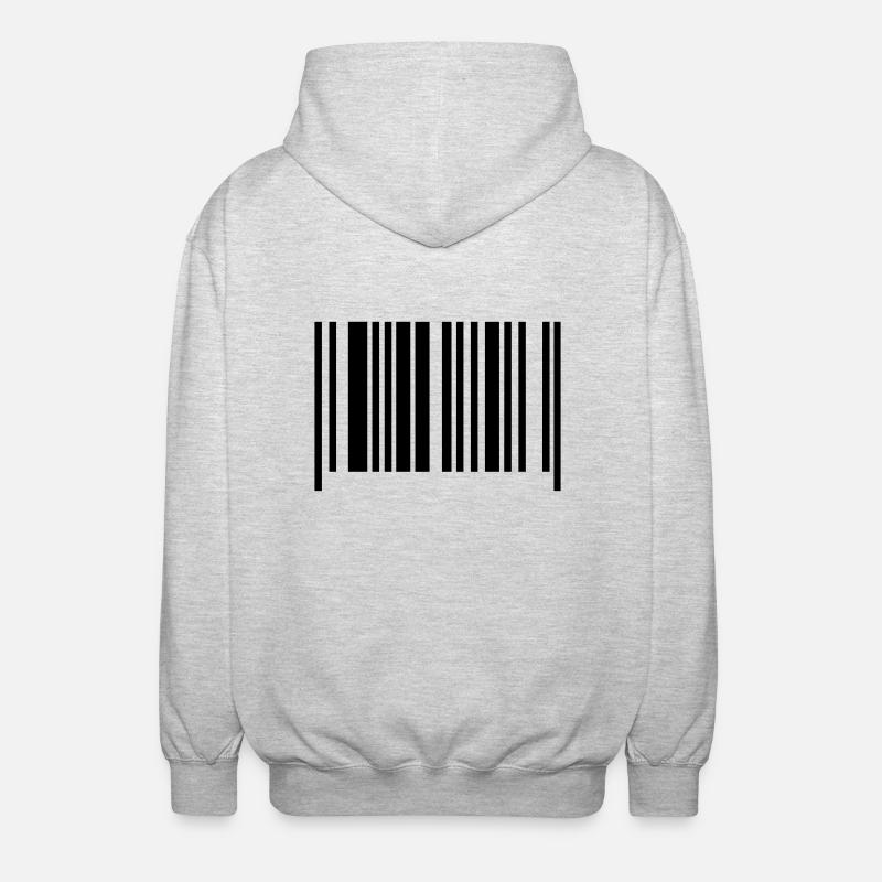 barcode - Unisex Hooded Jacket - light heather grey