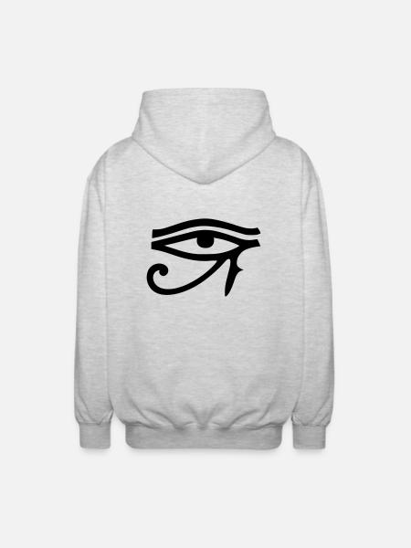 Eye of Horus - Unisex Hooded Jacket - light heather grey