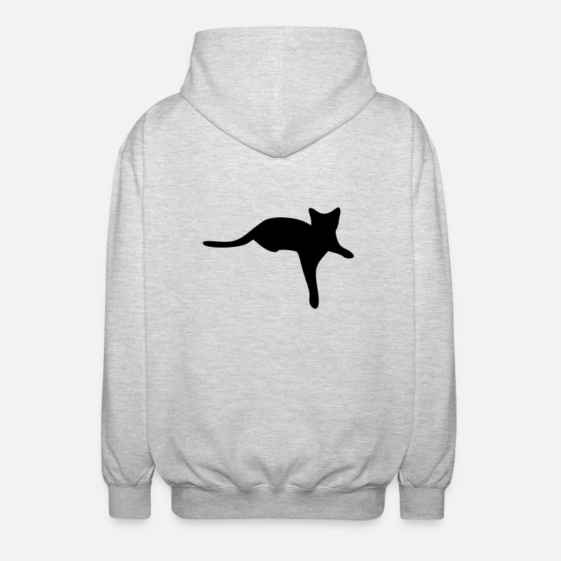 KATZE - Unisex Kapuzenjacke - Hellgrau meliert