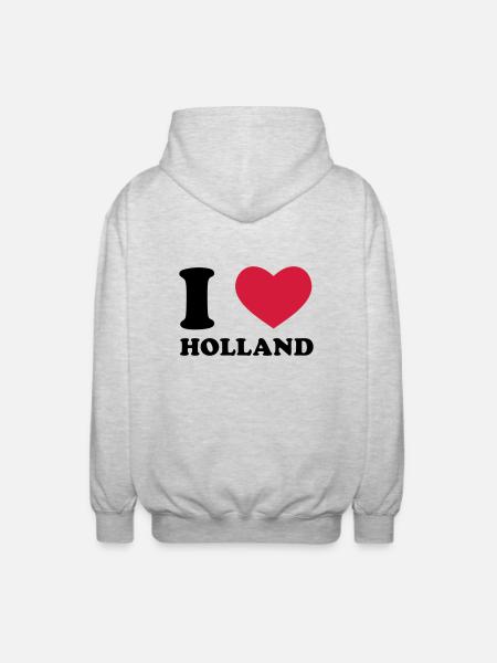 holland - Unisex Kapuzenjacke - Hellgrau meliert