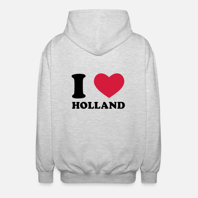 holland - Unisex Kapuzenjacke - Hellgrau meliert