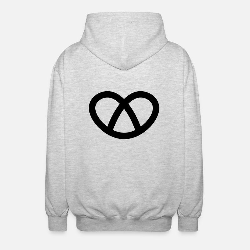 Bredzel - Veste à capuche unisexe - gris clair chiné