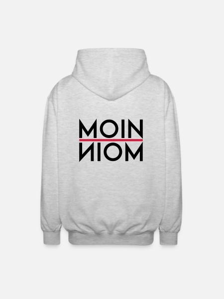 Moin Moin - Unisex Kapuzenjacke - Hellgrau meliert
