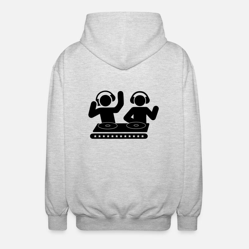 Double DJ - Unisex Kapuzenjacke - Hellgrau meliert