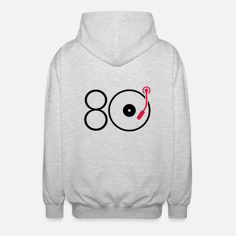 Musik der 80er - Unisex Kapuzenjacke - Hellgrau meliert