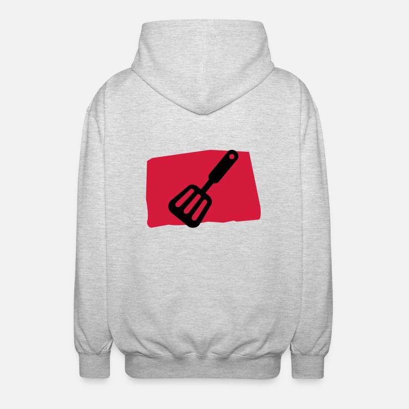 pfannenwender_c2 - Unisex Kapuzenjacke - Hellgrau meliert