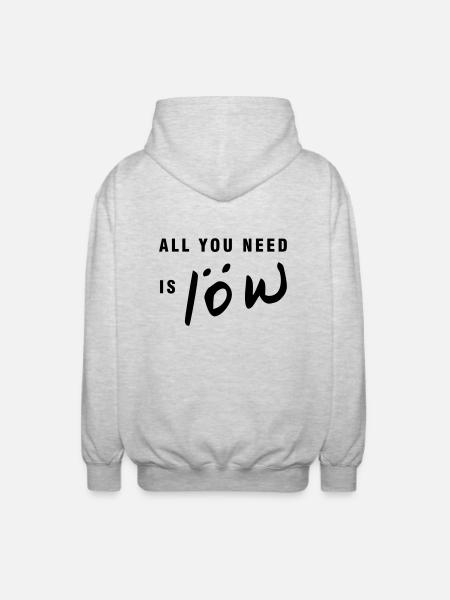 All you need is Löw - Unisex Hooded Jacket - light heather grey
