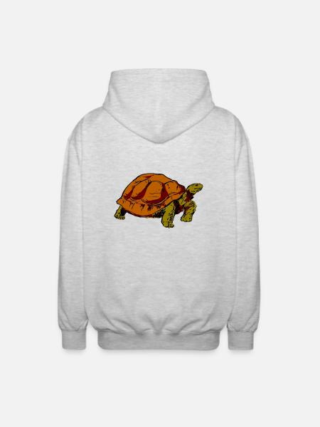turtle - Unisex Hooded Jacket - light heather grey