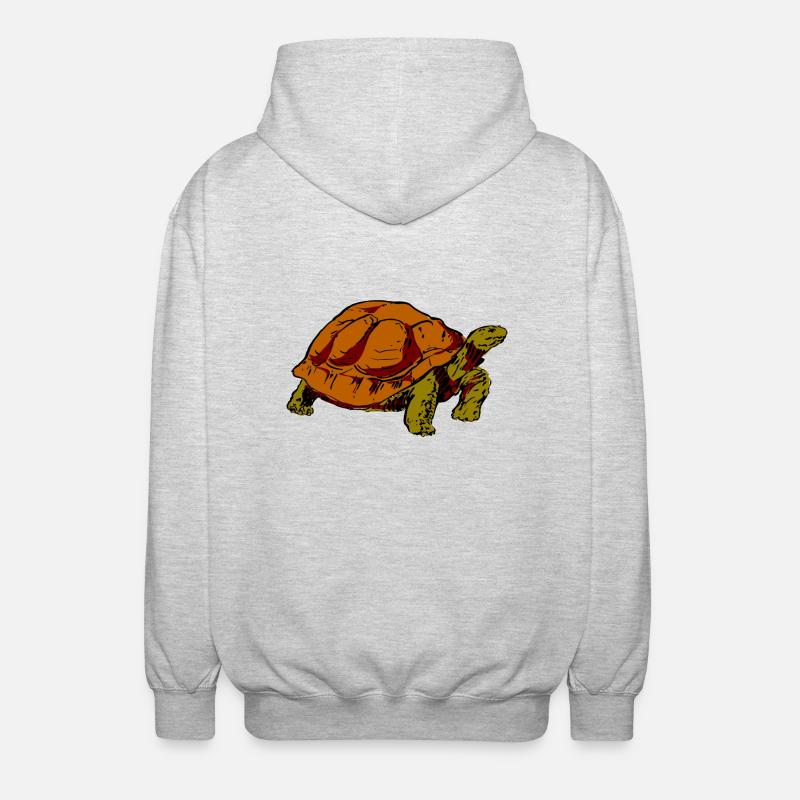 tortue - Veste à capuche unisexe - gris clair chiné