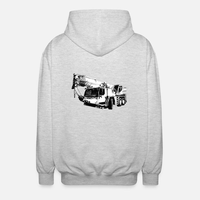 construction machine - Unisex Hooded Jacket - light heather grey