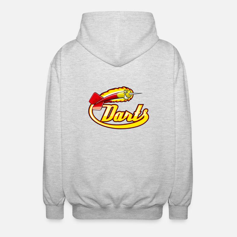 Darts - Unisex Kapuzenjacke - Hellgrau meliert