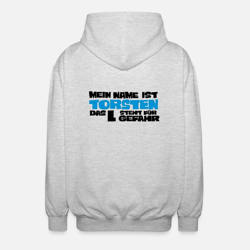 torsten - Unisex Kapuzenjacke - Hellgrau meliert