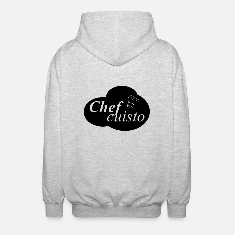 chef cuisto - Unisex Hooded Jacket - light heather grey