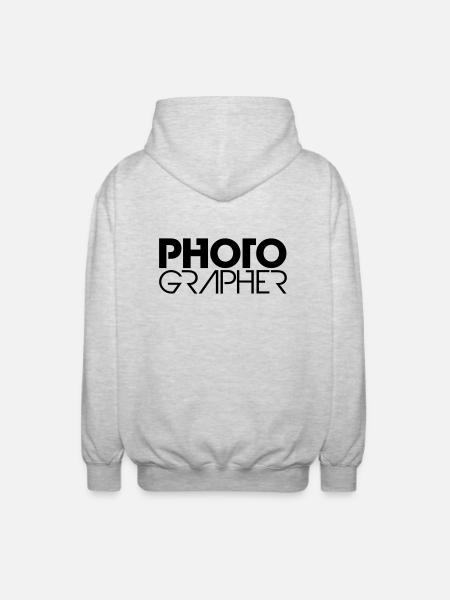 Photographer Cool Logo Design - Unisex Kapuzenjacke - Hellgrau meliert
