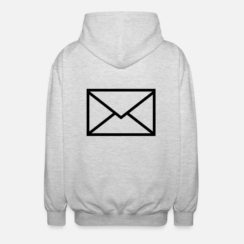 Mail envelope - Unisex Hooded Jacket - light heather grey