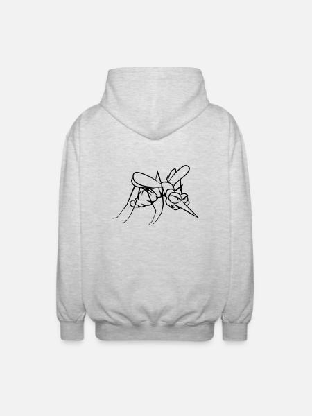 Mücke agro witty - Unisex Hooded Jacket - light heather grey
