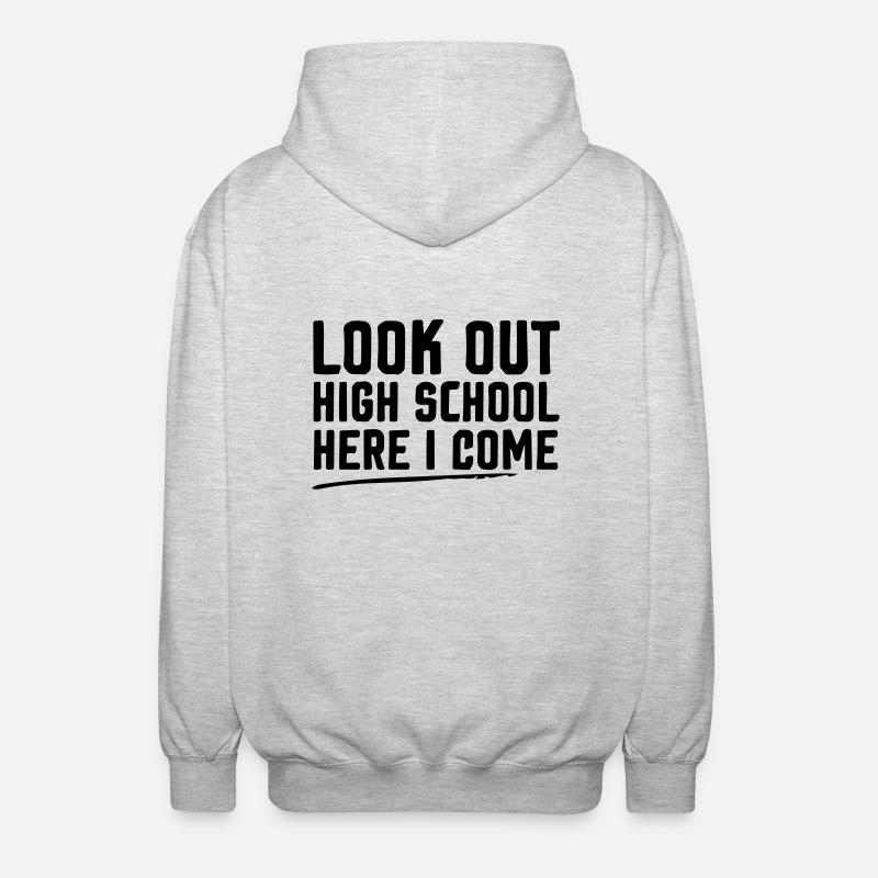 Attention lycée, j'arrive - Veste à capuche unisexe - gris clair chiné