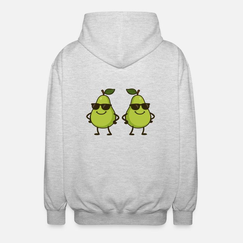 Pear Comic Cool 2 - Unisex Hooded Jacket - light heather grey