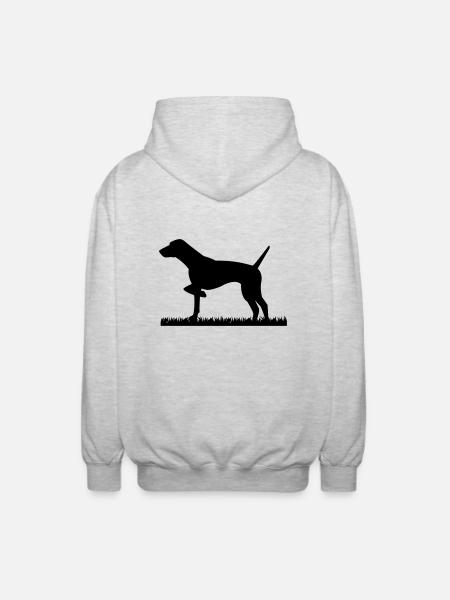 Deutsch Kurzhaar - Unisex Kapuzenjacke - Hellgrau meliert