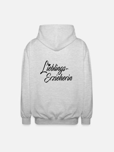 Lieblingserzieherin - Unisex Kapuzenjacke - Hellgrau meliert