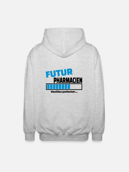 futur pharmacien - Veste à capuche unisexe - gris clair chiné