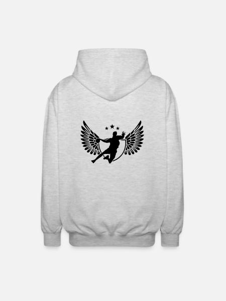 handball - Unisex Hooded Jacket - light heather grey
