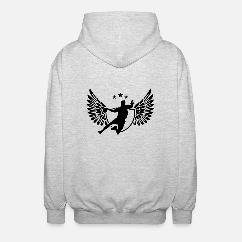 handball - Veste à capuche unisexe - gris clair chiné