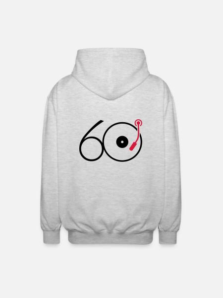Musik der 60er - Unisex Kapuzenjacke - Hellgrau meliert