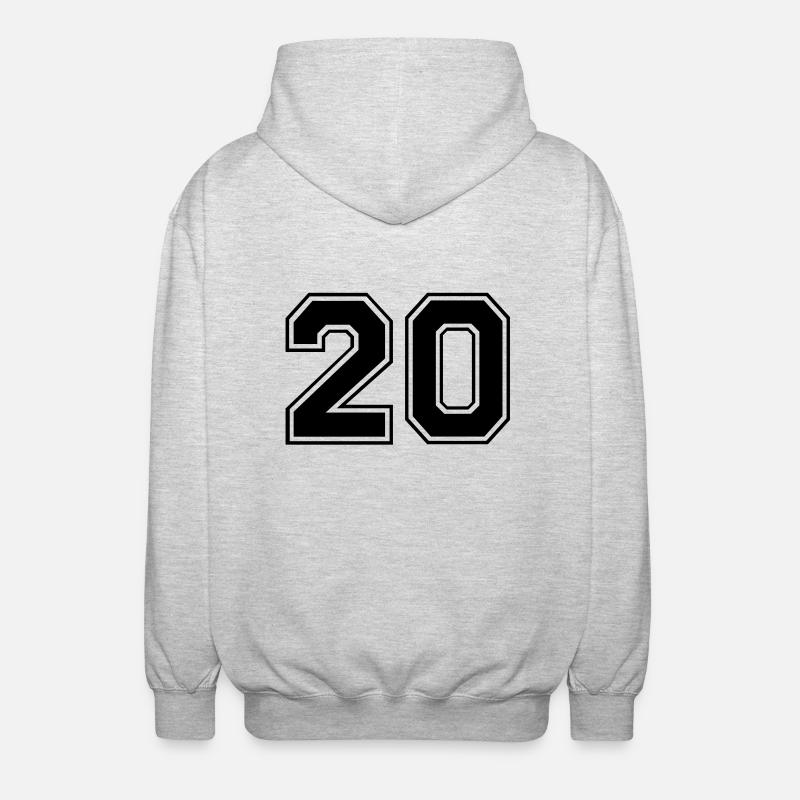 zwanzig - Unisex Kapuzenjacke - Hellgrau meliert