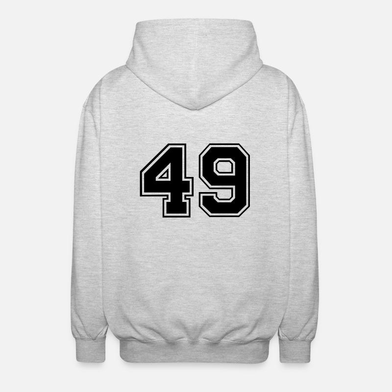 49 - Veste à capuche unisexe - gris clair chiné