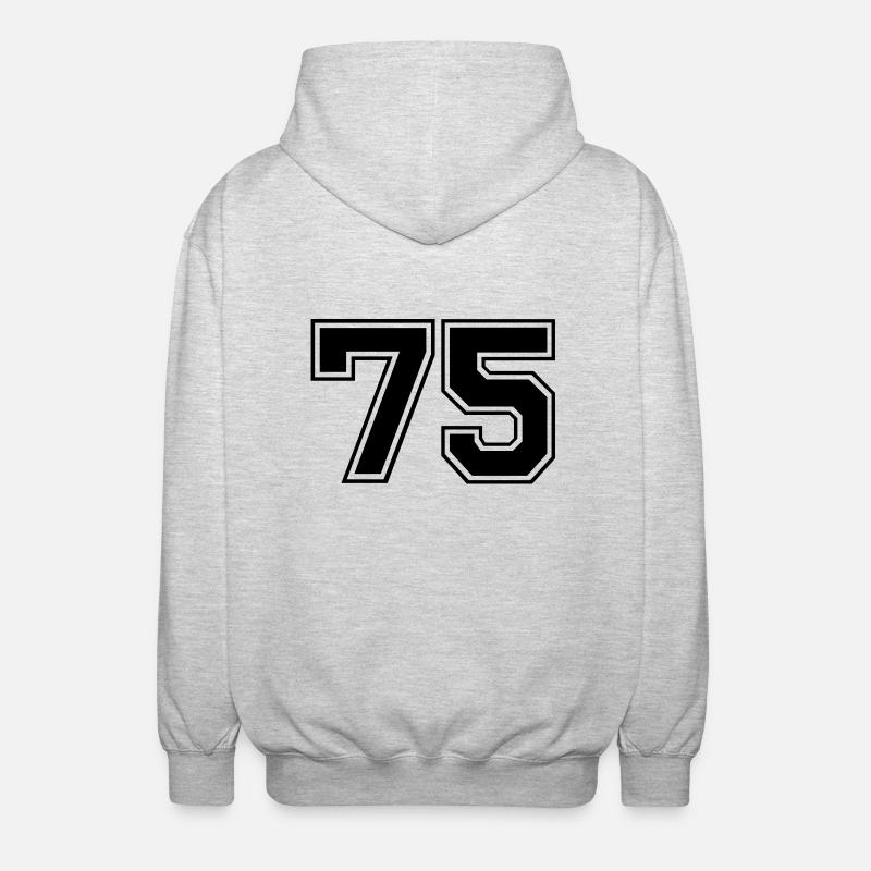 75 - Veste à capuche unisexe - gris clair chiné