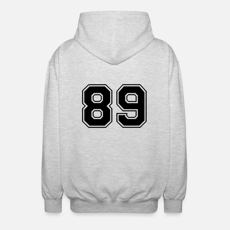 89 - Veste à capuche unisexe - gris clair chiné