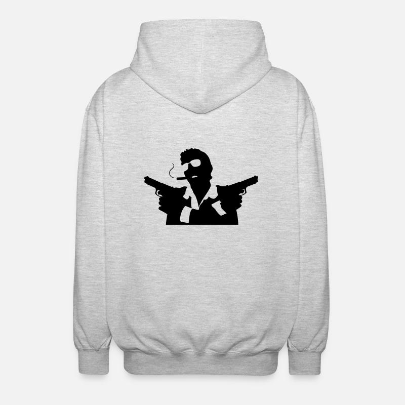 pour la Mafia - Veste à capuche unisexe - gris clair chiné
