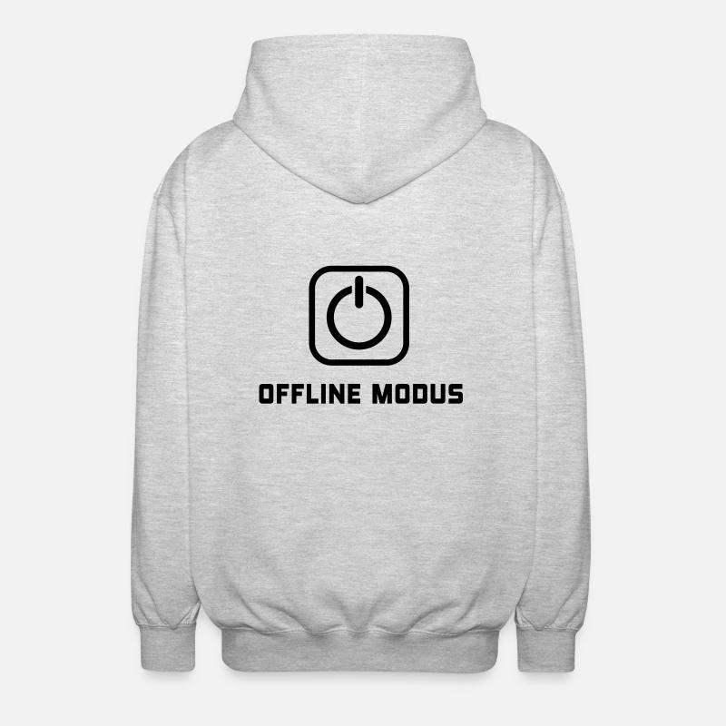 offline_modus__f1 - Unisex Kapuzenjacke - Hellgrau meliert