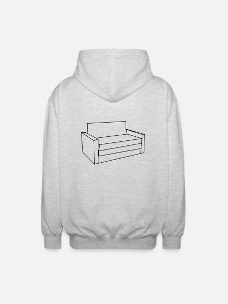 Sofa - Unisex Kapuzenjacke - Hellgrau meliert