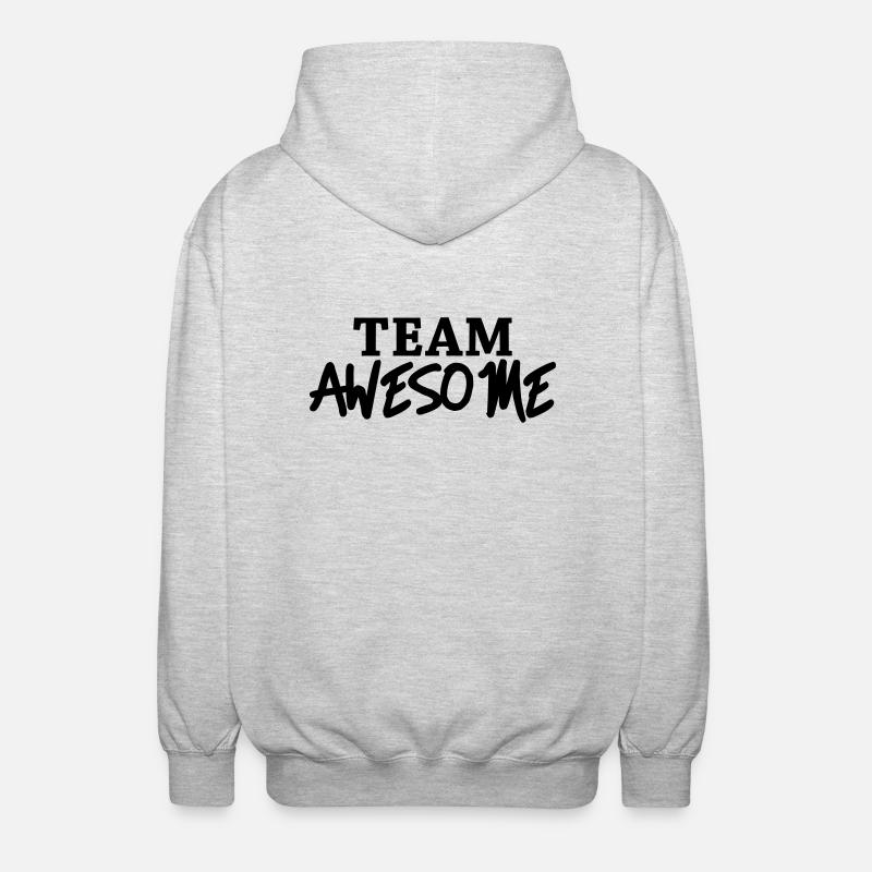 Team Awesome - Veste à capuche unisexe - gris clair chiné