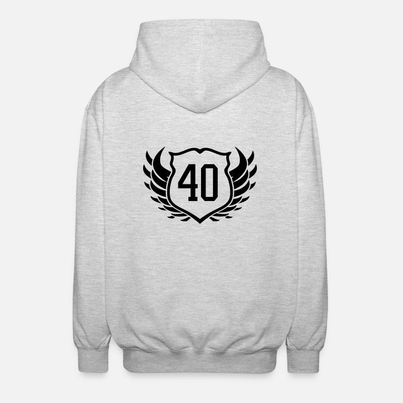 40 - Veste à capuche unisexe - gris clair chiné