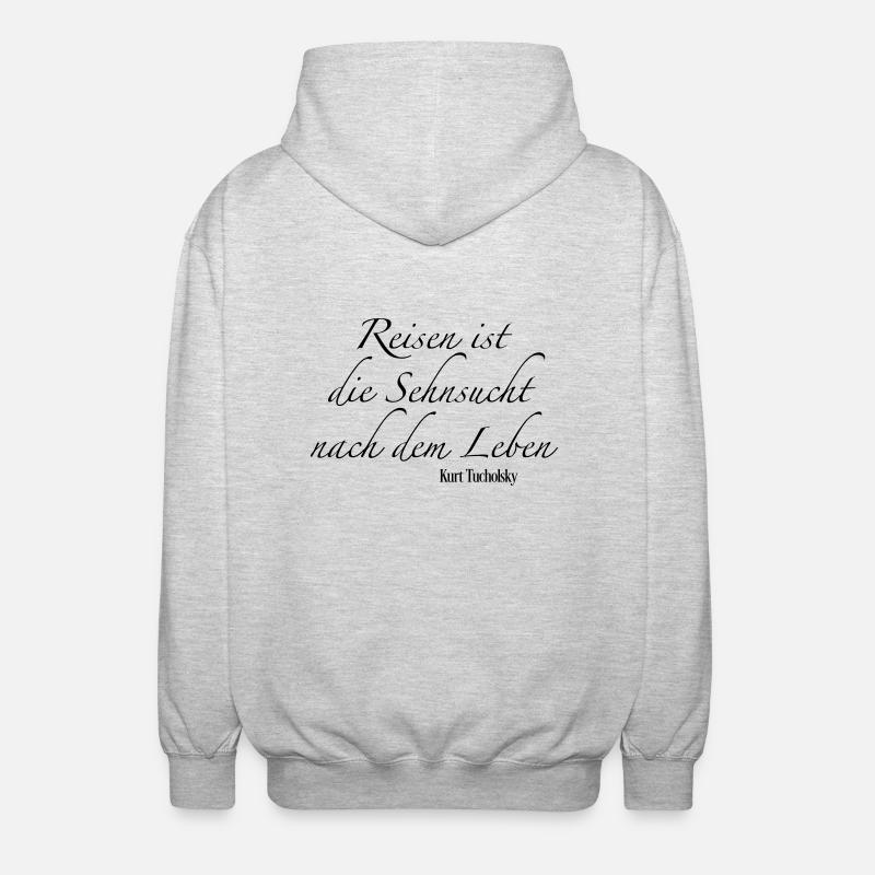 reisen - Unisex Kapuzenjacke - Hellgrau meliert