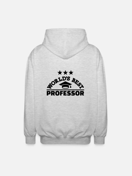 Professor - Unisex Kapuzenjacke - Hellgrau meliert