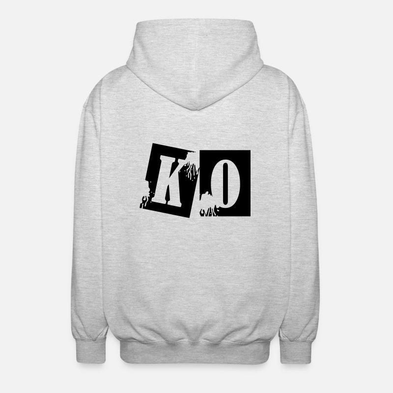 ko_boxing_01 - Unisex Kapuzenjacke - Hellgrau meliert