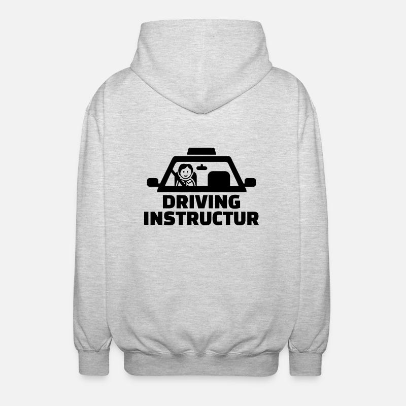 Driving instructor - Unisex Hooded Jacket - light heather grey