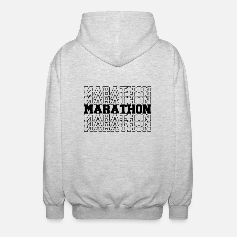 marathon - Veste à capuche unisexe - gris clair chiné