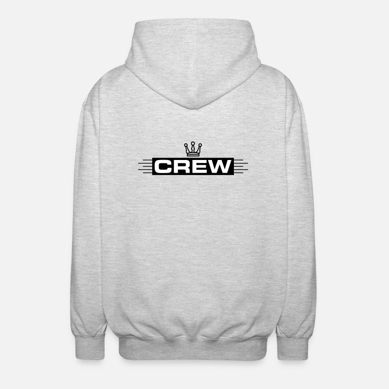 Crew Krone - Unisex Kapuzenjacke - Hellgrau meliert